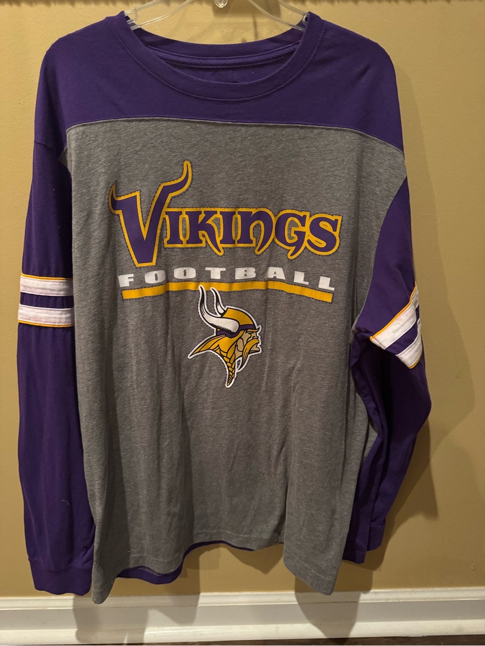 Vintage Minnesota Vikings T Shirt Mens Long Sleeve Size 2XL